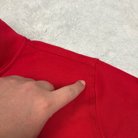 Polo Ralph Lauren Boys Red Pullover Top 1/4 Zip Pony Logo Soft Lightweight Sz 14 - Picture 3 of 8